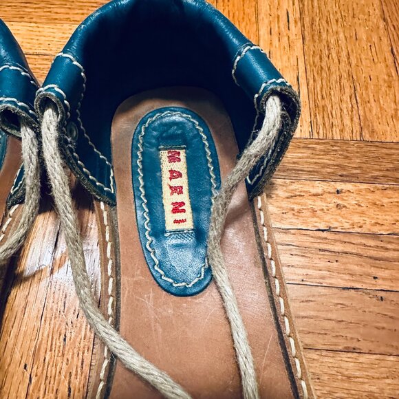 Marni Open Toe Rope Tie Flat Sandals 37 / 7 - Picture 4 of 6